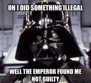 Darth Vader not guilty